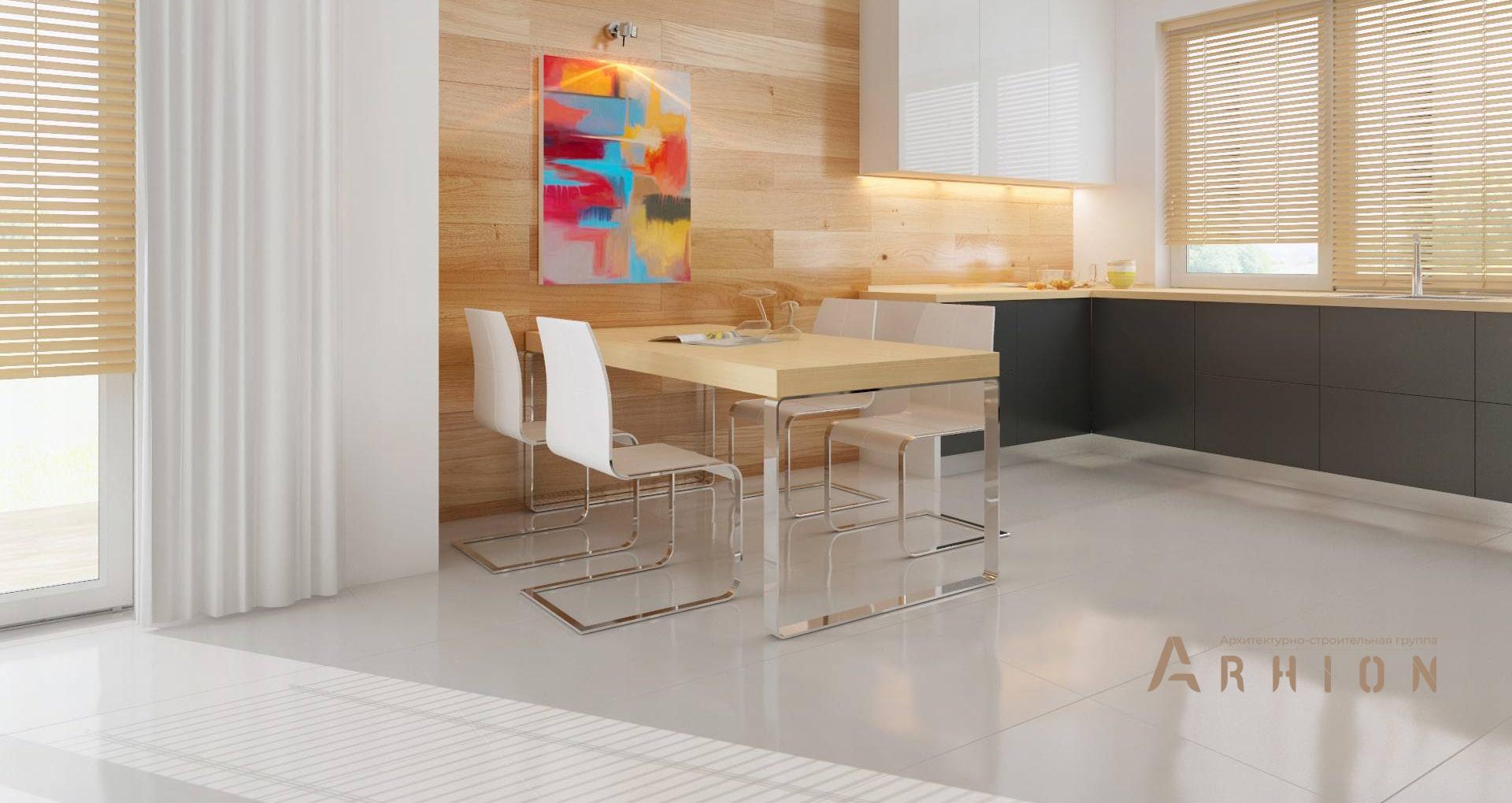 5. Проект двухэтажного дома в стиле хай-тек с плоской кровлей , Zx114, площадью - 219 кв c терассой, балконом, гаражом